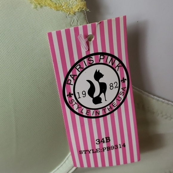 NWT yellow & green lace bra size 34B - Picture 3 of 8